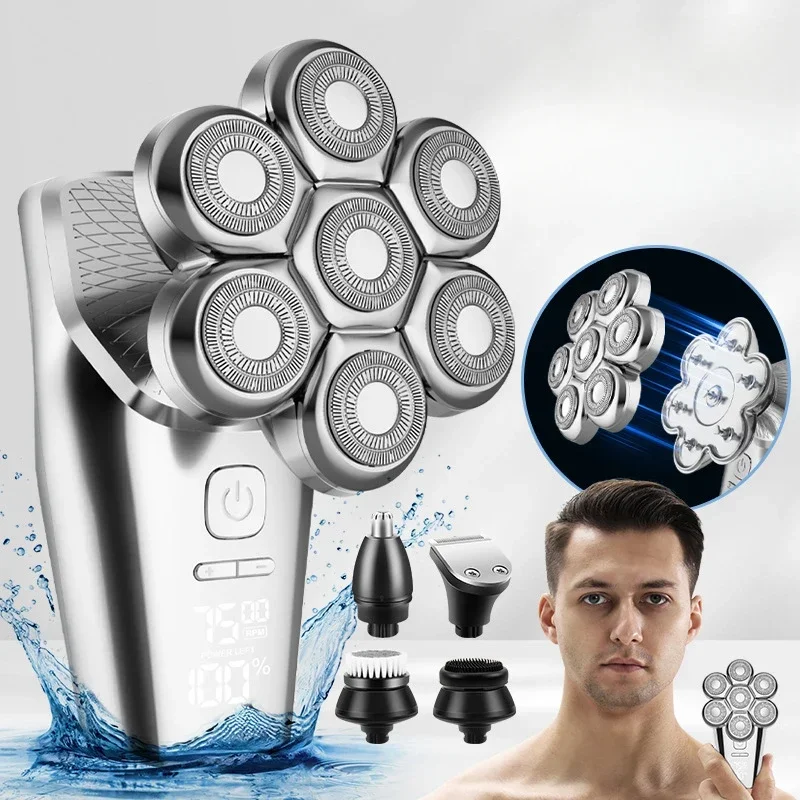 Multifunctional Electric Shaver RESUXI 686 Men's  Magnetic Suction Head Household Razor Bald Machine Nose hair trimmer