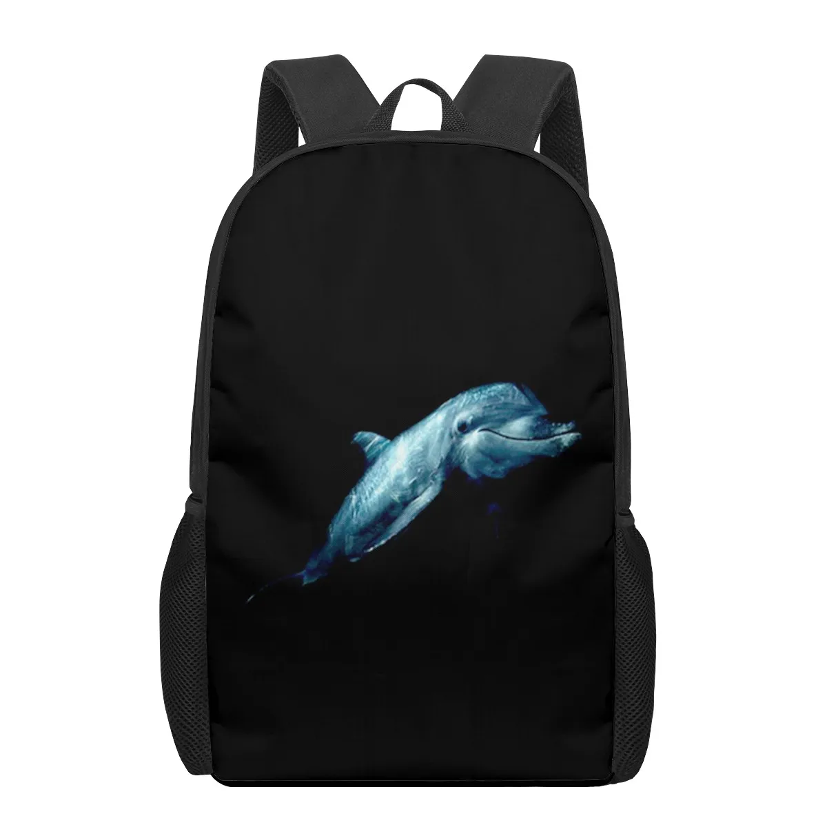 Mochila escolar con patrón 3D de animales de delfín para niños, bolsas de libros casuales para niños, mochila para niños y niñas, mochila de gran capacidad