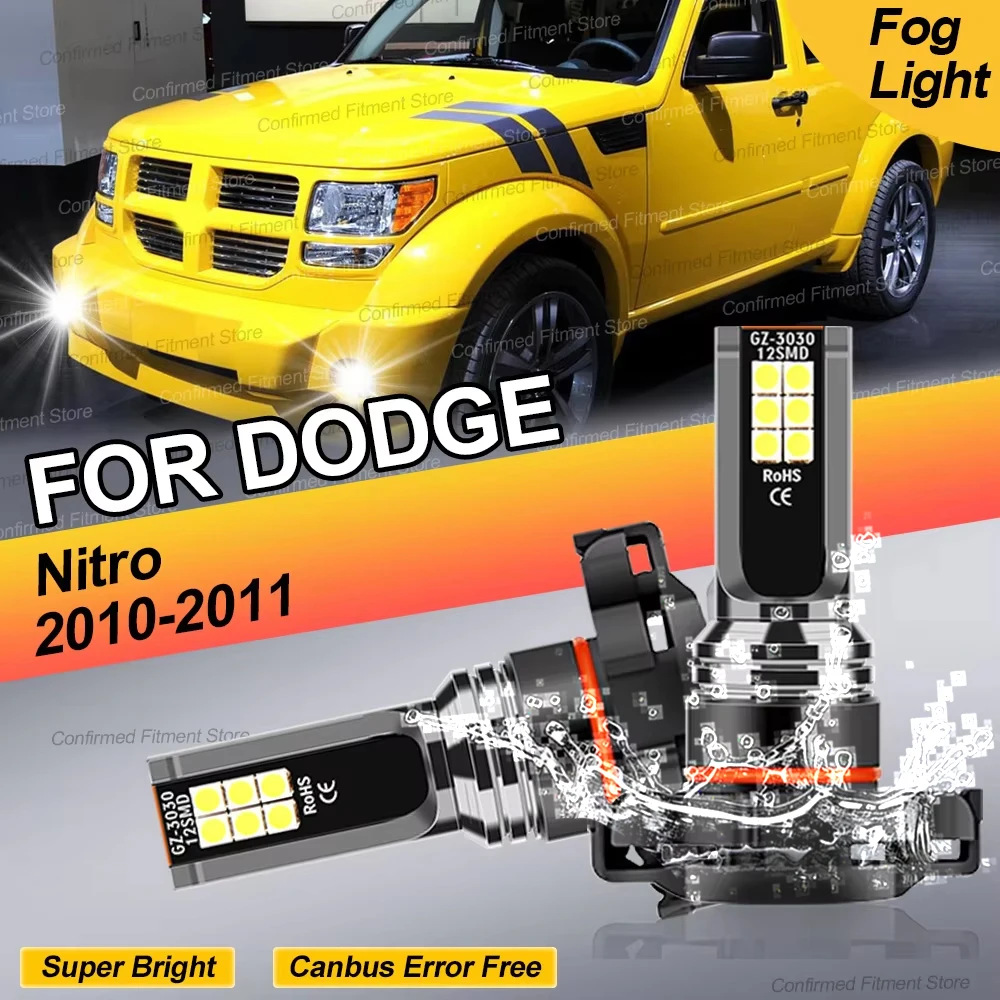 

Auto LED Front Fog Lamps Super Bright Car Light Bulbs 5202 Canbus No Error 20000LM Upgrade Chip For Dodge Nitro 2010-2011