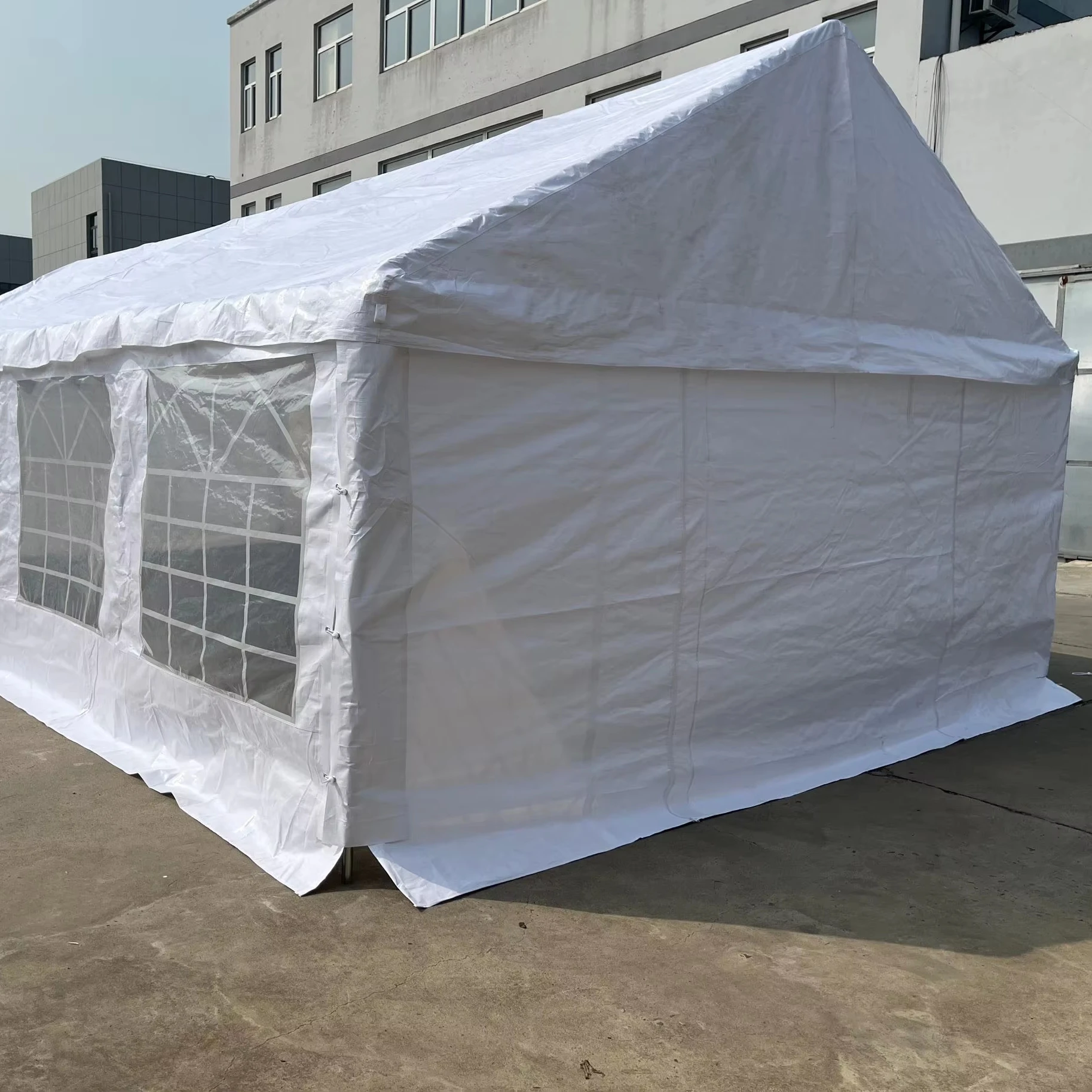 100-местная палатка для вечеринок, водонепроницаемая палатка со стальным каркасом, палатка-PE 5x10 м