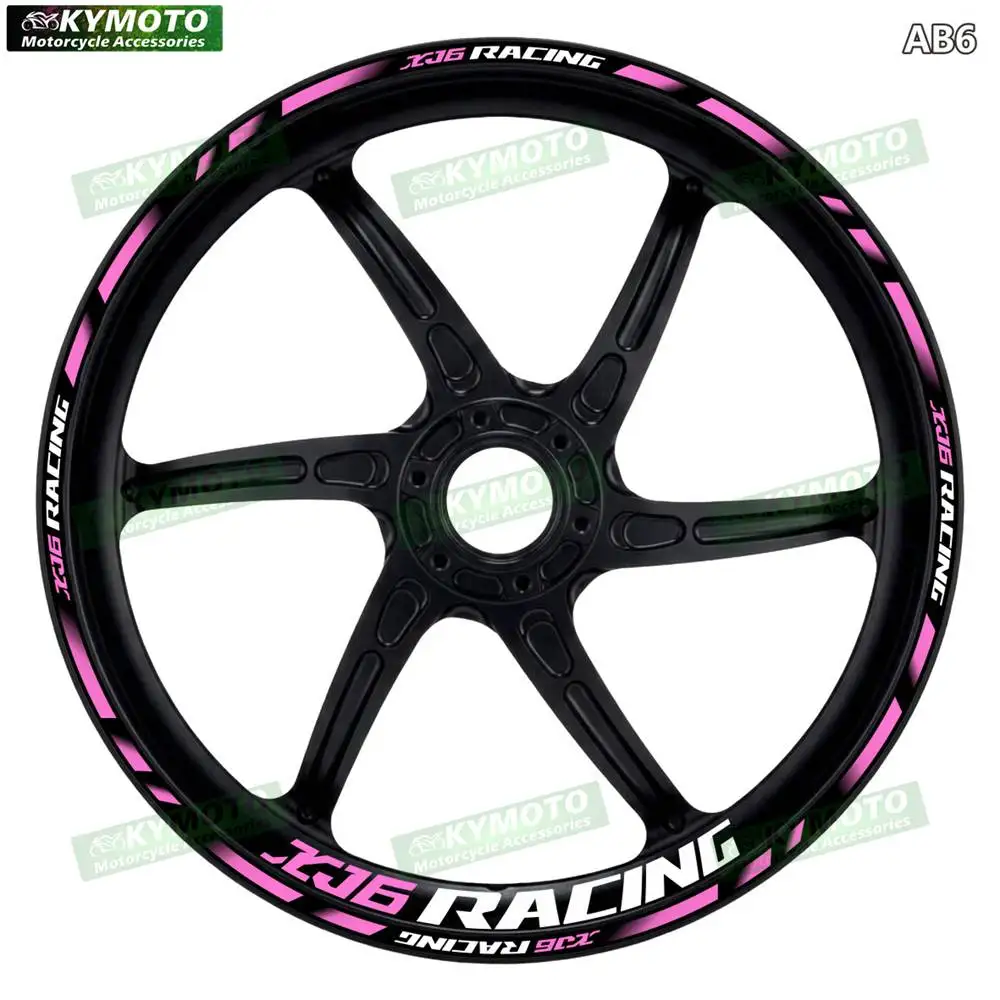 For XJ6 XJ 6 Motorcycle 17 Inch Front And Rear Racing Wheel Stickers Car Reflective Motorbike Hub Tape Decal Sticker