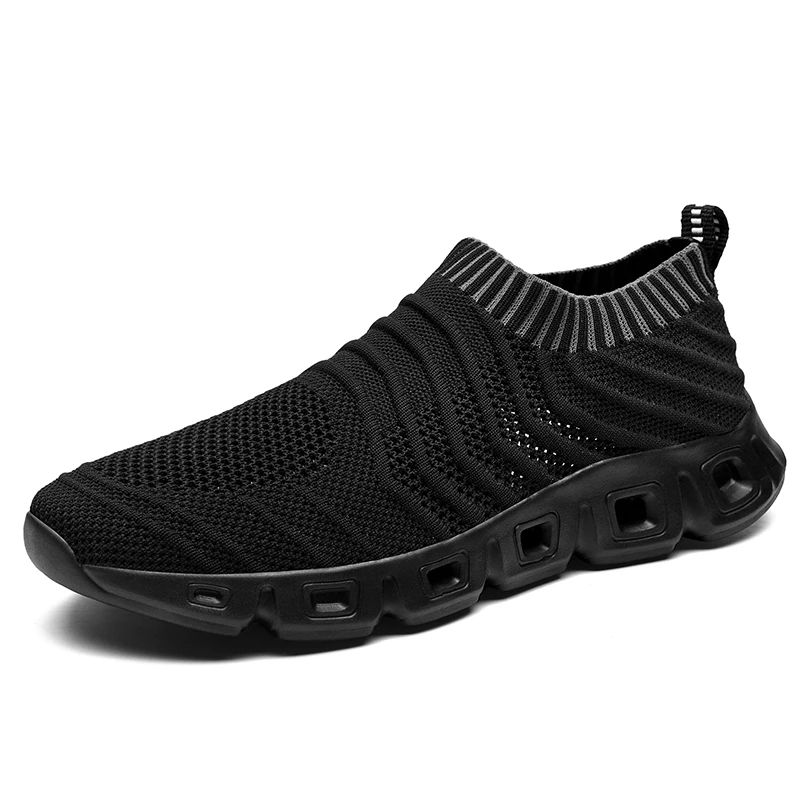 New big size men's fashion flying mesh surface breathable comfortable shoes casual sports shoes High quality casual shoes