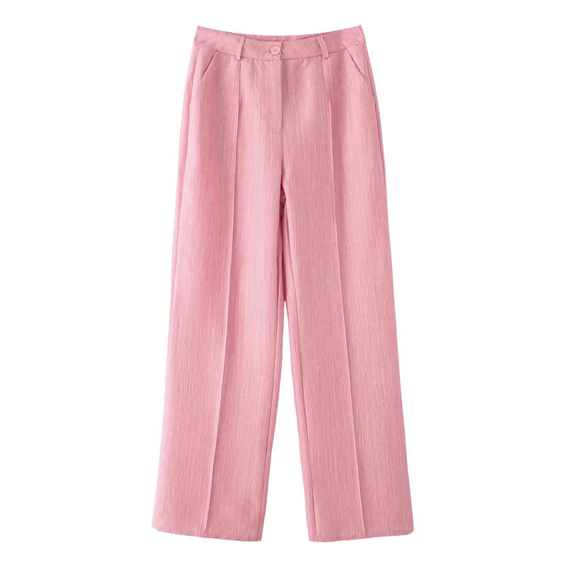 Estate 2025 Gilet da donna in rayon di bambù Faionable e pantaloni lunghi Set versatile abbottonato ort Sve V Ne Set due pezzi