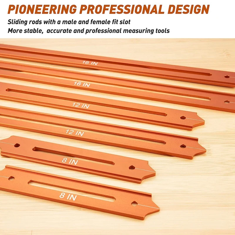 1Set Stair Tread Template Tool Solid Metal Stairs Jig For Accurately Measuring Angle And Length,For Stairs,Risers,Partition