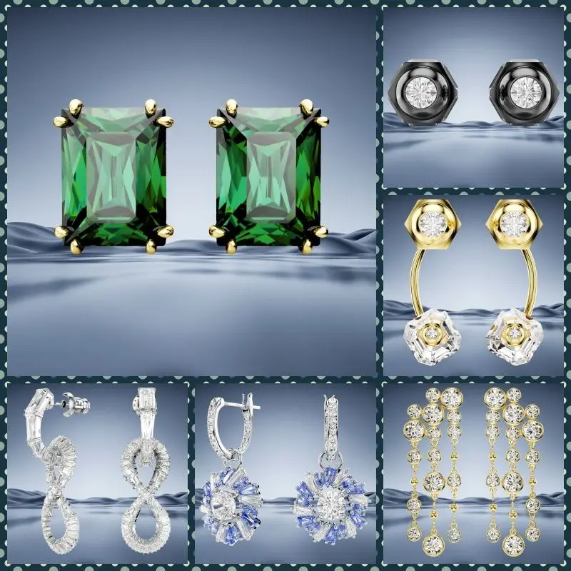 

2025 Luxurious Appeal Sparkle Glisten Women's Luxury Cruise Earrings Vacation Souvenir Memory Maker