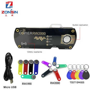 Rw2000 tm rfid kopierer und touch speicher tasten rw1990 tm1990 ibutton kopie 125khz t5577 em4305 em4100 schlüssel tag karten