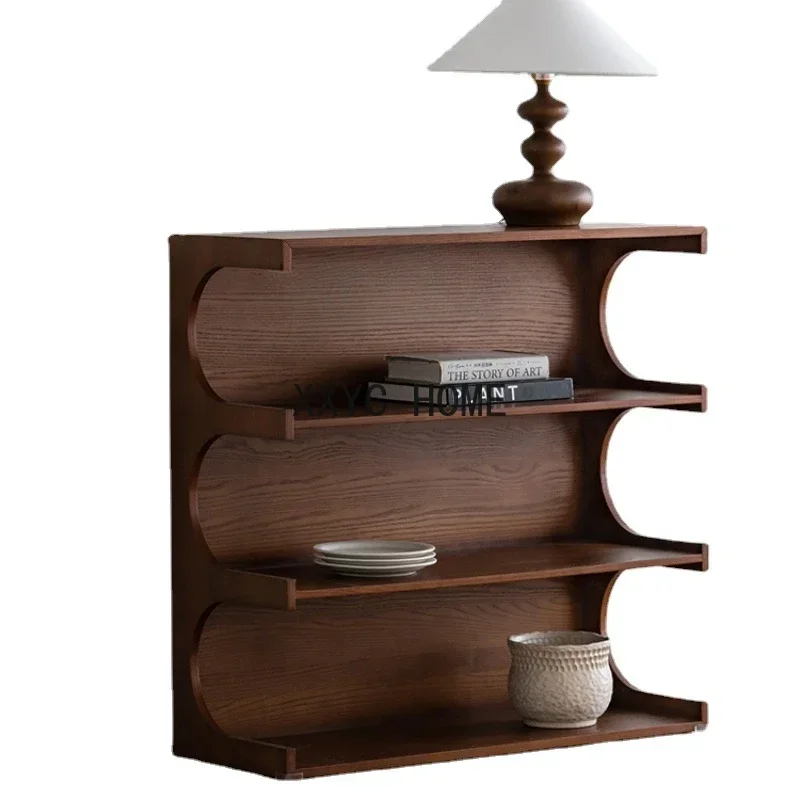 

Mid-Ancient Shelf Floor Showcase Wall Bookshelf Dual-Use Coffee Table Side Cabinet