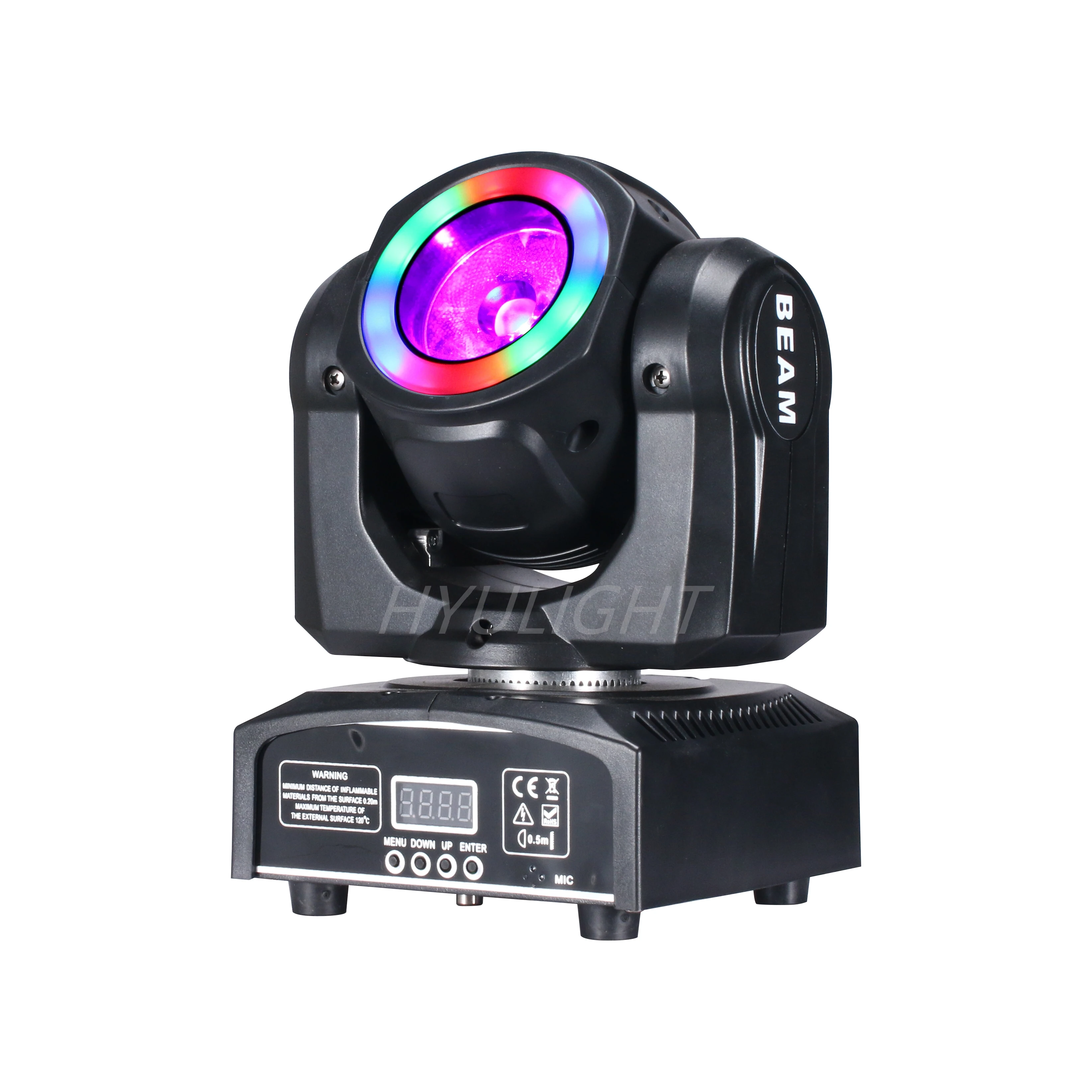Led 60W Beam Moving Mini With 12LED SMD5050 RGB 3in1 Halo Effect 60w  Led Wash Super Bright LED DJ Spot Light Dmx Control