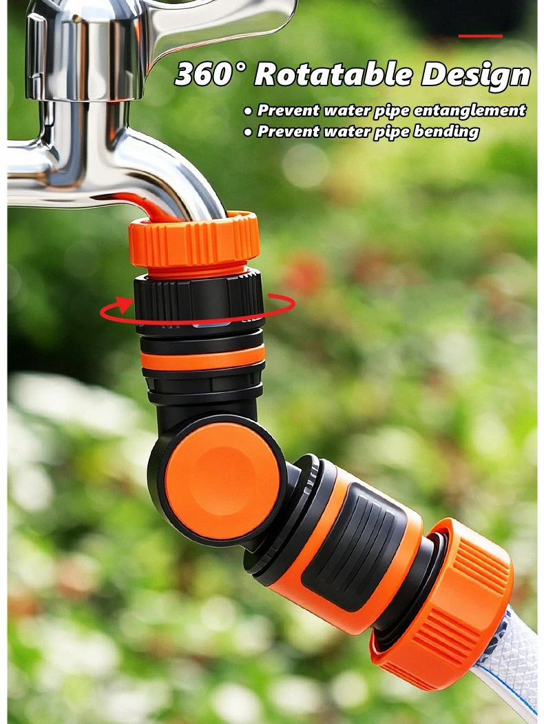 1/2 3/4 inch Garden Hose Faucet Connector Adapter , Kitchen Garden Faucet Adapter Quick Connect for Watering/Irrigation Gard