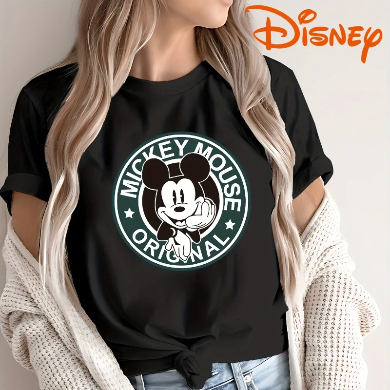 

Summer T-shirt Mickey Mouse Boy Girl Family Parent-Child Clothing Casual Oversized Comfort Cotton Short Sleeve Men Women Disney