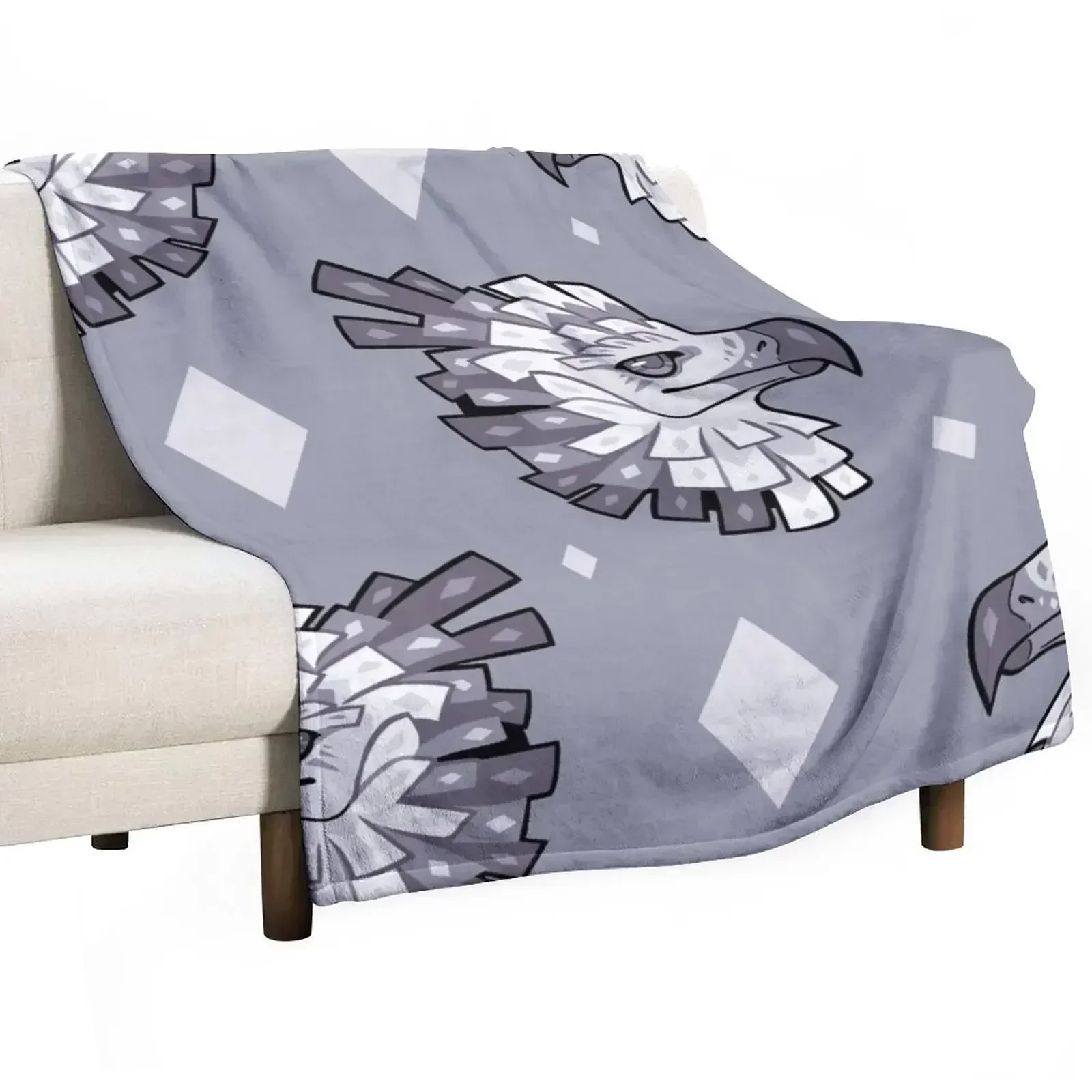 Gray harpy eagle Throw Blanket Extra Large Throw Cute Plaid Soft Big Multi-Purpose Decorative Throw Furry Blankets