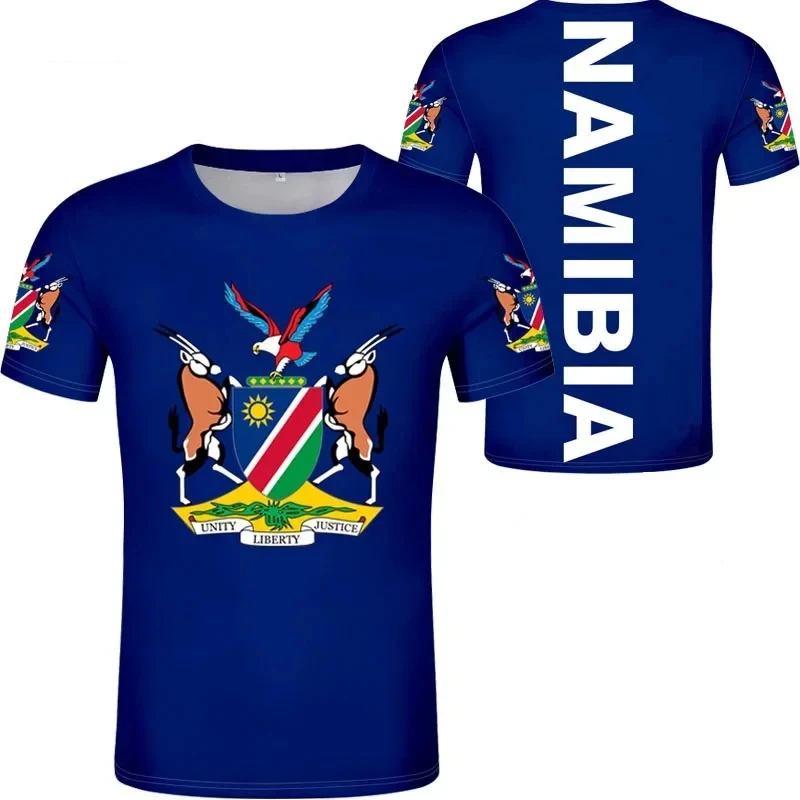 NAMIBIA Flag 3D Print Men's T Shirt 2024 Summer New Fashion Short-sleeved T-shirts Casual Oversized Male Gym Tops Camisetas 4XL