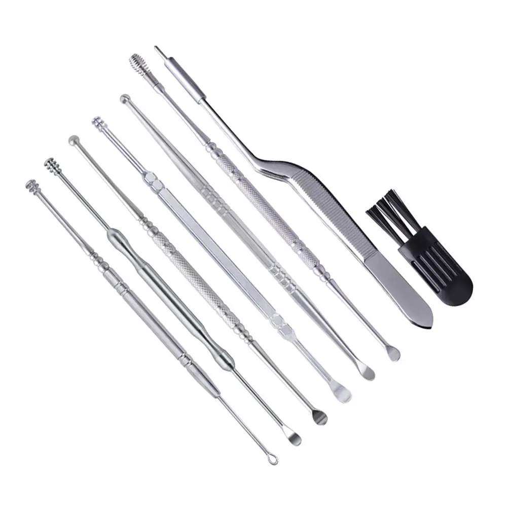 

1Set Ear Wax Removal Tool Set Stainless Steel Ear Picker Durable Anti-Scratch Portable Gift Choice
