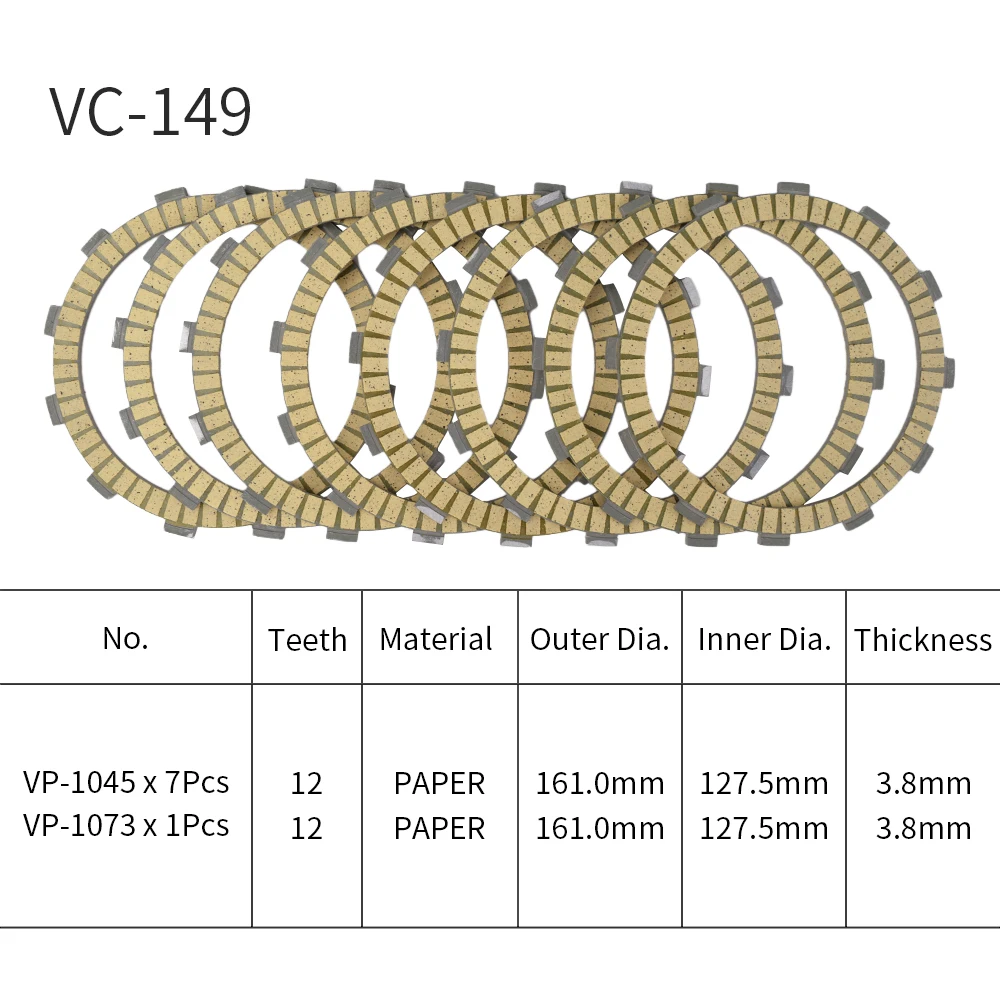 For Honda CB 900 Super Sport 1981 1982 CB1100F 1983 CB900F CB900 CB1100 Motorcycle Clutch Friction Plates 8 PCS Paper Based Kits