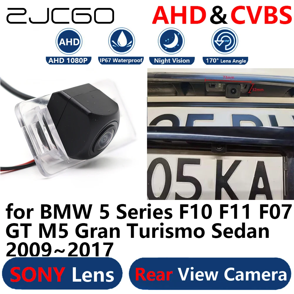 

AHD 1080P парковочная резервная камера заднего вида для BMW 5 серии F10 F11 F07 GT M5 Gran Turismo Sedan 2009 ~ 2017