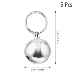 5PCS Pet Bells Charm Cat Collar Bells Cat Necklace Loud Wind Chimes Bell Pendants Metal Bell Christmas Bell Ornaments