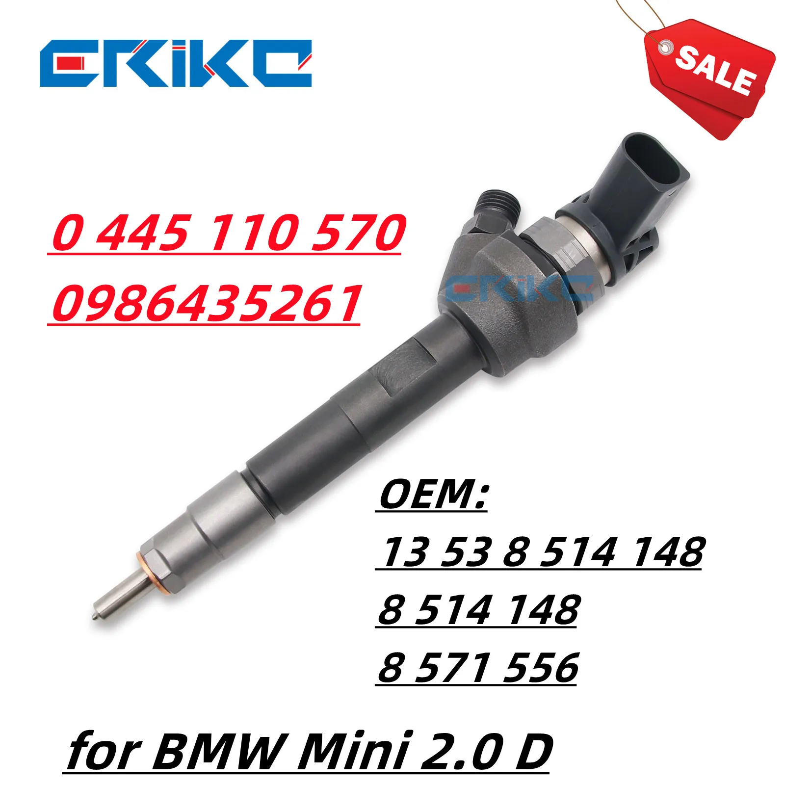 

ERIKC 0 445 110 570 Common Rail Diesel Injector CRI2-20 0 445 110 570 0986435261 0 445 110 712/743 for BMW Mini 2.0 D