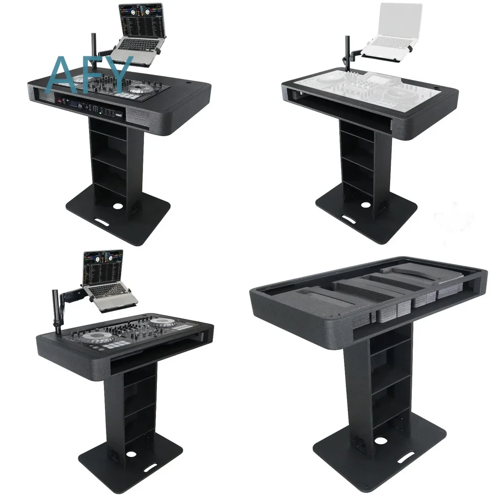 Soporte de Viaje para Mesa de DJ, Modelo Black Control Tower, Compatible con Pioneer DDJ-REV7, XDJ-XZ, DDJ-1000, RANE One, con Estuche de Transporte para DJs Móviles
