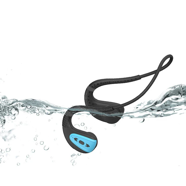 Q1 Bone Conduction Headphone Built-in Memory 8G IPX8 Waterproof MP3 Music Player Swimming Diving Earphone 15 Days Standby