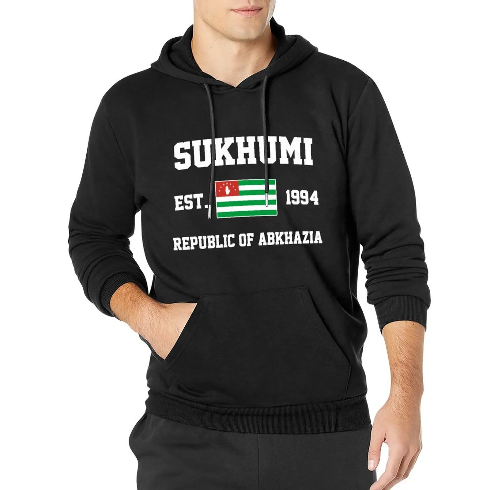 

Men Women Hoodies Republic of Abkhazia EST.1994 Sukhumi Capital Hoodie Pullover Hooded Hip Hop Sweatshirt Cotton Unisex