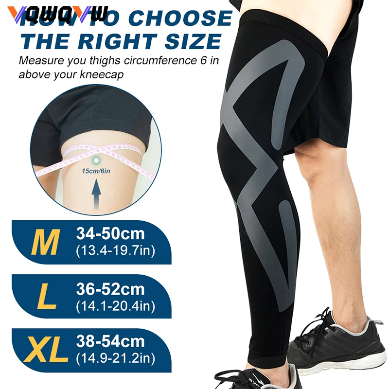 1Pcs Long Leg Sleeve for Knee Protection, Knee Pads for Pain Relief,Injury Recovery,Basketball Accessories,Football Accessories