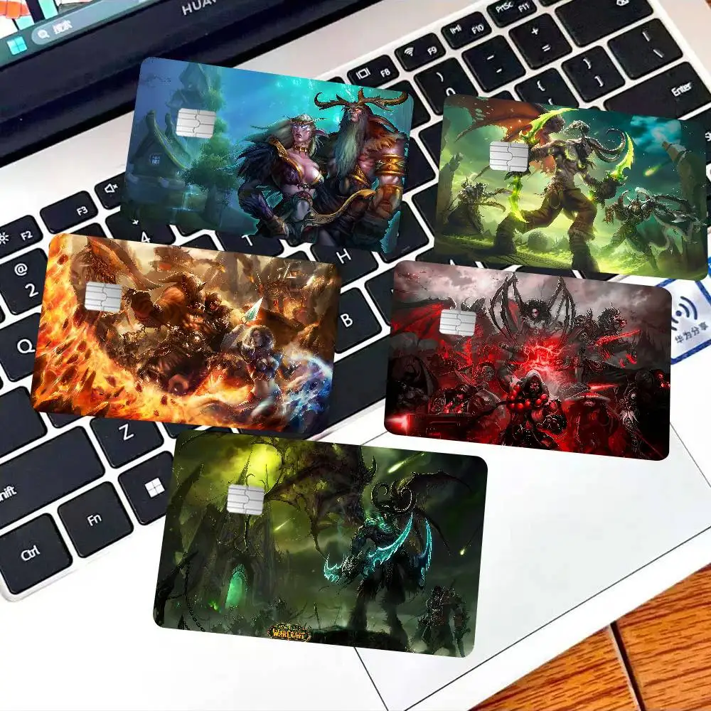 Explore the unknown W-World Of W-Warcraft Anime Front Cover Film Sticker Skin for Credit Debit Card Small Large Chip