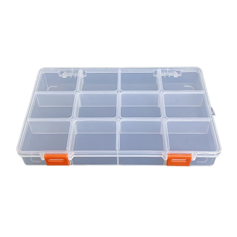 Portable Fishing Tackle Box with Removable Dividers Baits Lures Organizers Tray Clear Plastics Fishing Tool Box Enduring