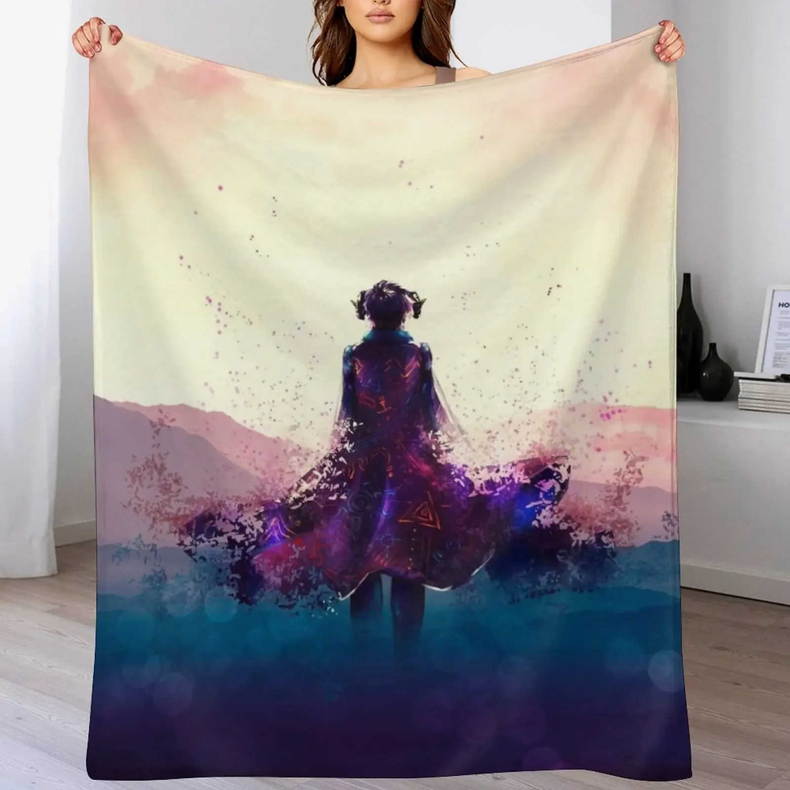 Mollymauk purple dress Throw Blanket Air Conditioner Soft Blanket for Office Home