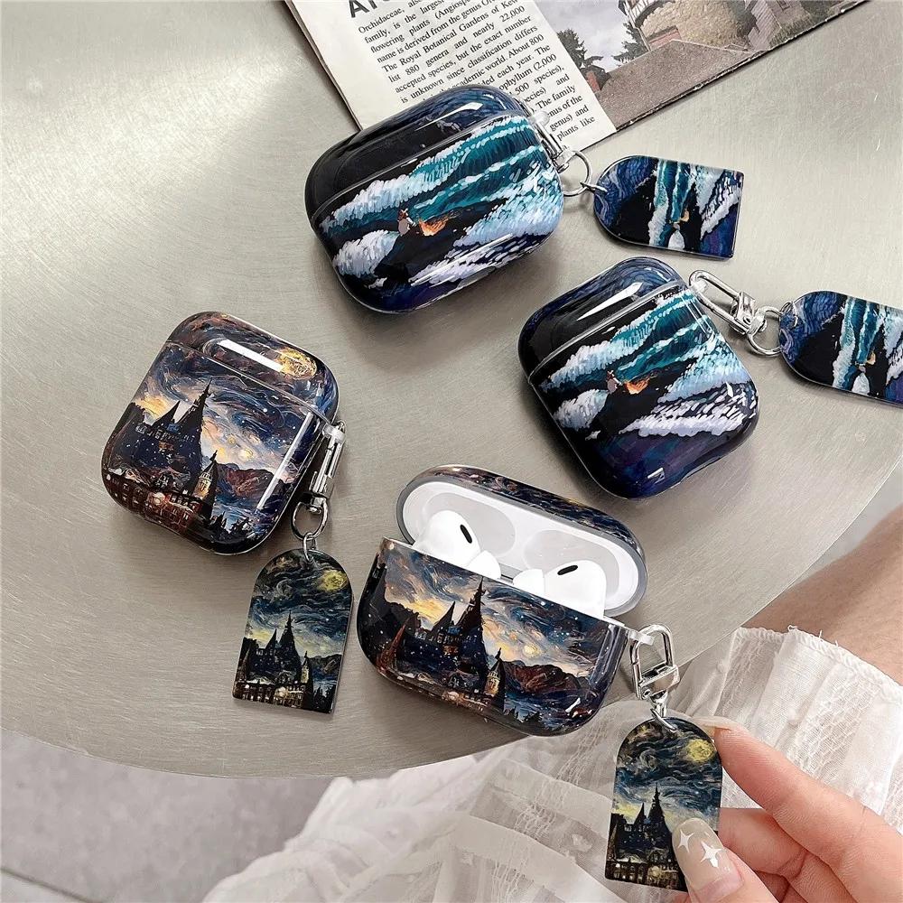 Fundas de pintura al óleo de Van Gogh para auriculares AirPods 1st 2nd 3rd Pro 2nd Generation Collection Value Artwork Cover para Apple Airpods