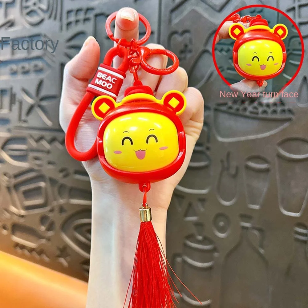 With Keyring Snake Face Changing Doll Cartoon Koala Snake Plastics Cartoon Koala Face Makeup Toy Chinese Tassels Style