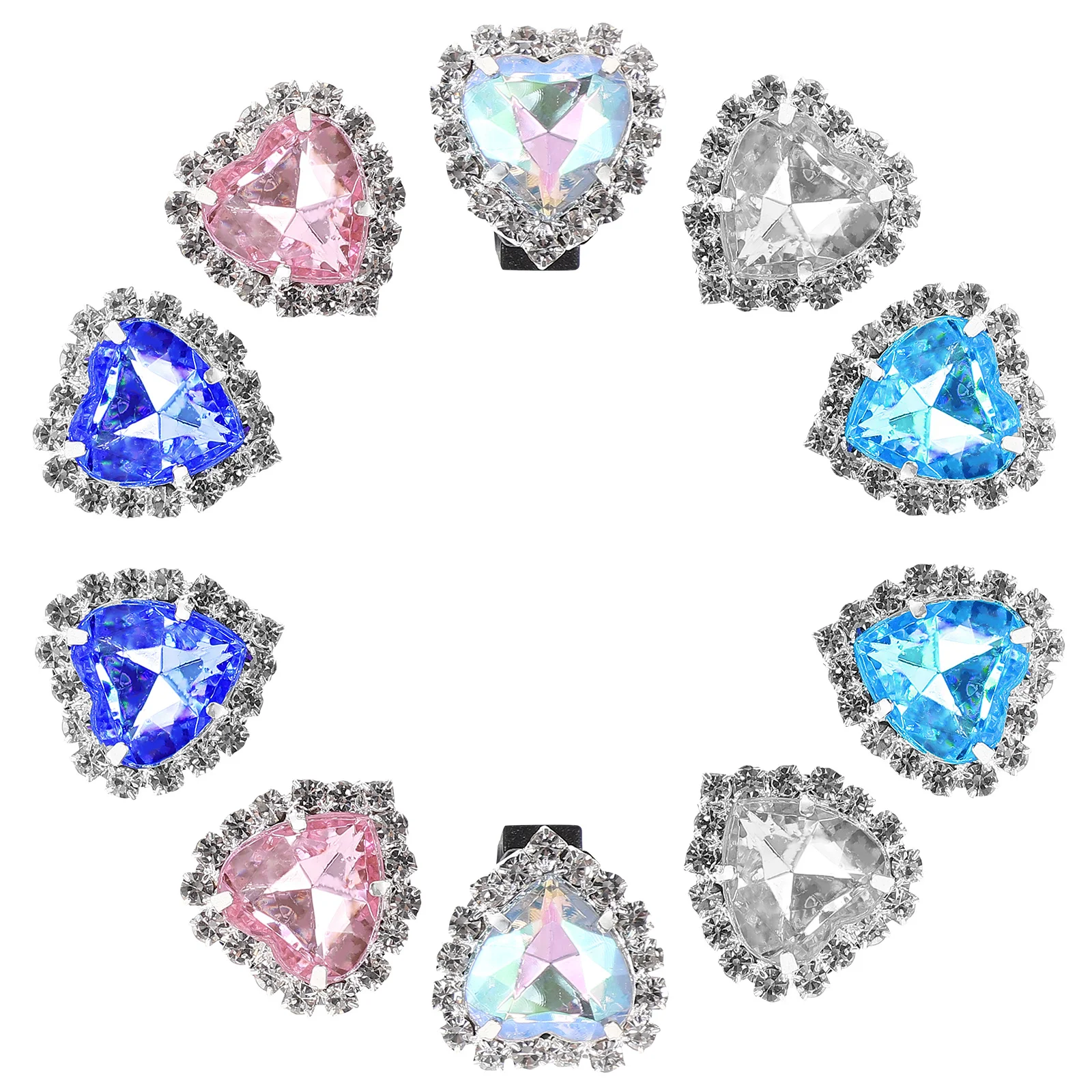 

12pcs Shoe Lace Clips Rhinestone Diy Decorative Charms For Sneakers Aluminum Alloy Glass Bling Shoe Accessories Detachable