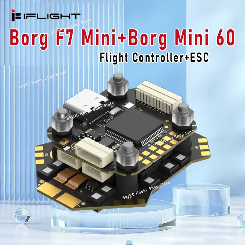 

iFlight Borg F7 Mini Stack с контроллером полета Borg F7 Mini FC / Borg Mini 60 ESC для гоночных деталей FPV