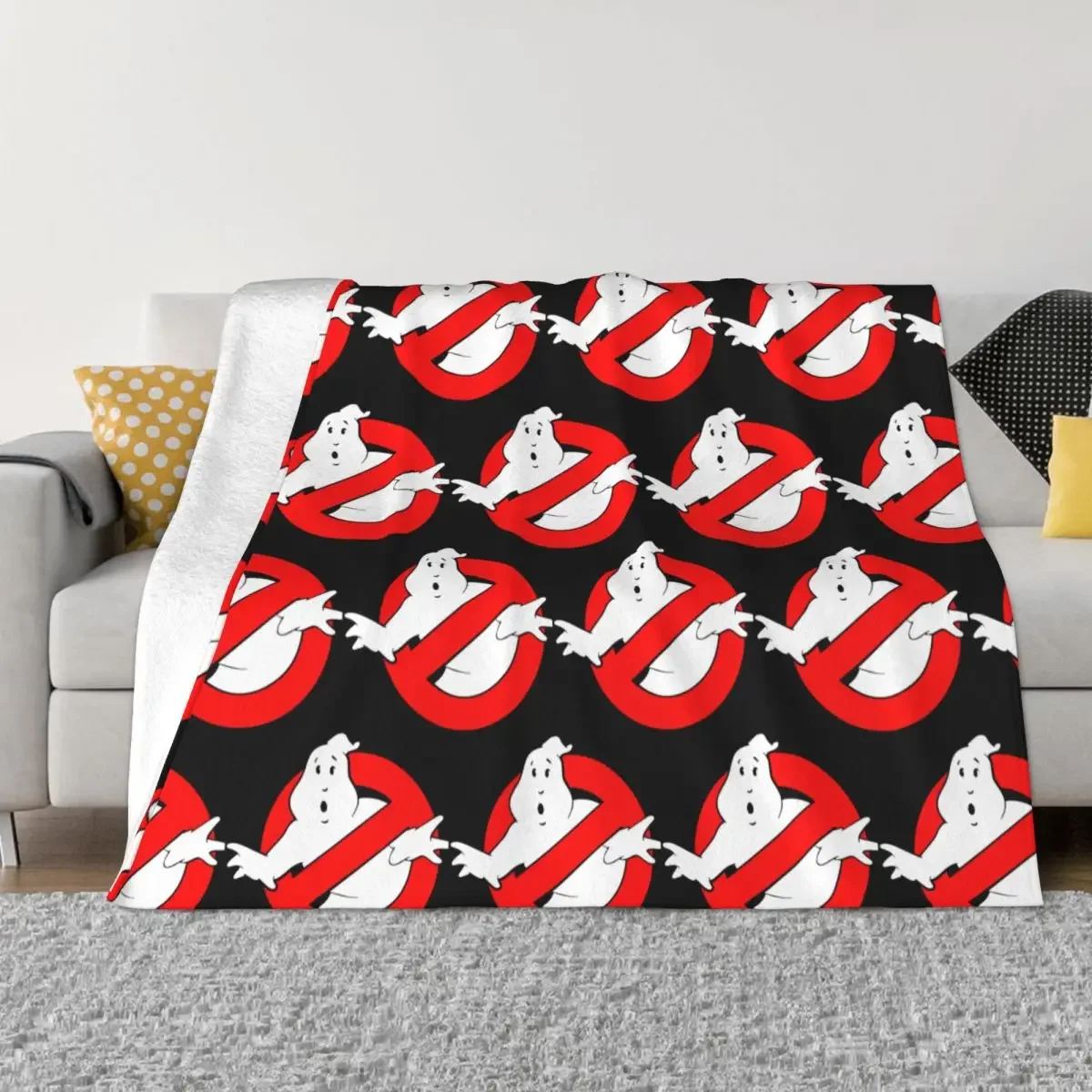 Ghost Busters Blanket Flannel Summer Air Conditioning Ghostbusters Movie Thin Throw Blankets for Bed Couch Plush Thin Quilt