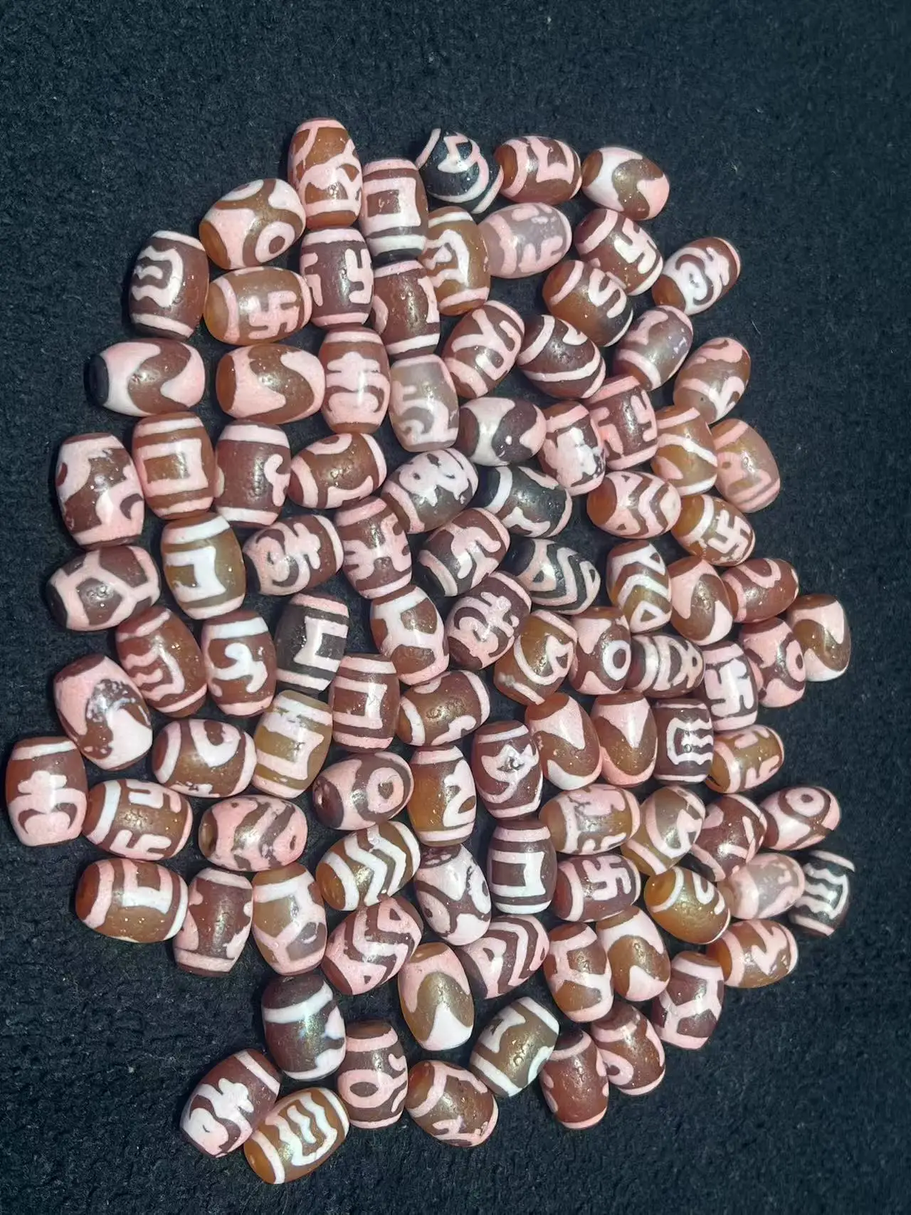 100pcs Elephant Male Cinnabar Daluo Bao Vase Water Pattern Necklace Accessories Pendant Bracelet High Quality Tortoise Shell