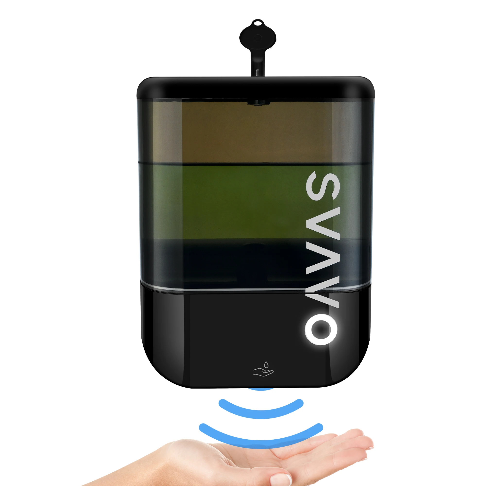 

SVAVO Touchless Automatic Soap Dispenser for Kitchen, Bathroom, Hospital, Hotel and Restaurant, Sleek & Compact Design, 1L black