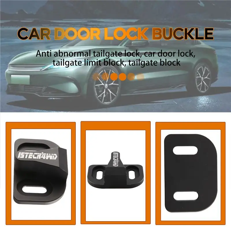 A22E-Car Modification Tailgate Protection Limiting Stopper Solve Abnormal Noise Door Lock Buckle For Toyota Prado RAV4 03-21