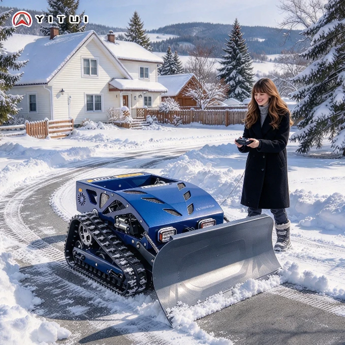 Hot Sale Lawn Mower, Remote Operated Grass Trimmer, Powerful Motor, Customizable For Steep Slope Lawn And Winter Snow Removal