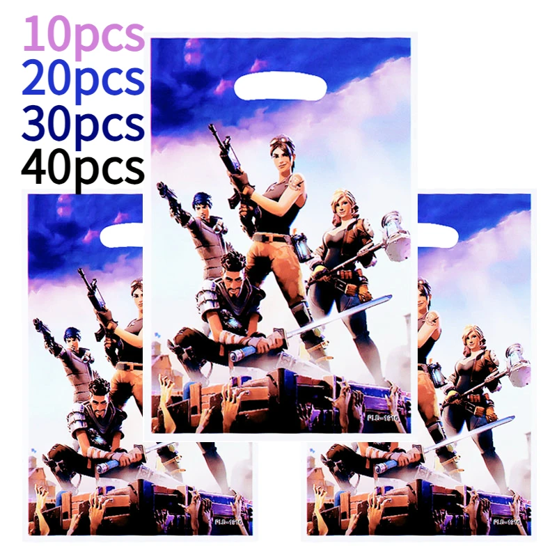 10pcs Fortnite Gift Bags Game Character Theme Birthday Party Decoration Kids Candy Cake Box