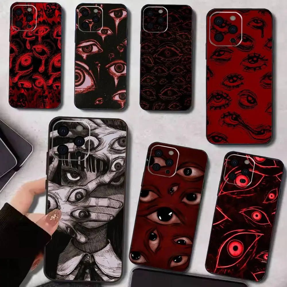 

Spooky Scary Red Eye Face Phone Case For iPhone17,16,15,14,13,12,11 Plus,Pro Magnetic For Magsafe Wireless Charging