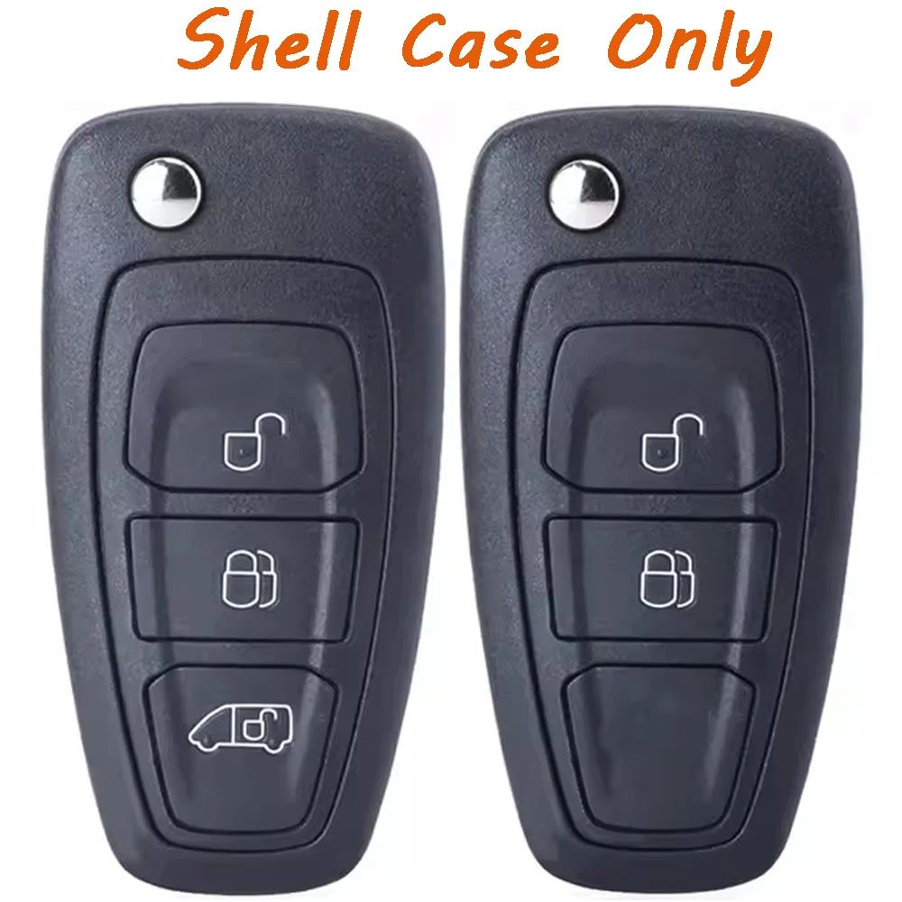 KEYECU Remote Key Shell Case Fob for Ford C-Max S-Max Focus Ranger Galaxy Mondeo Transit Tourneo Custom PX1 for Mazda BT50 HU101