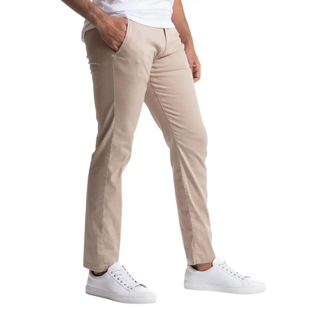 All Season Flexible Pants Men's Slim Fit Twill Trousers Stretch Chinos Pants Relaxed Fit Casual Straight Leg for Office for Men
