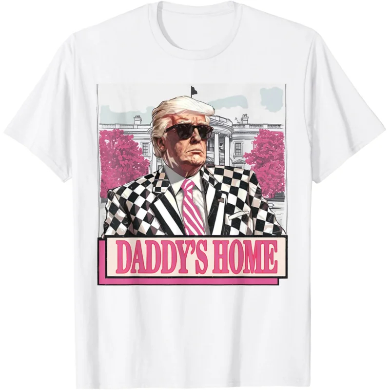 

Take America Back Daddy's Home Funny Pink Donald Trump 2024 T-Shirt Loose unisex style