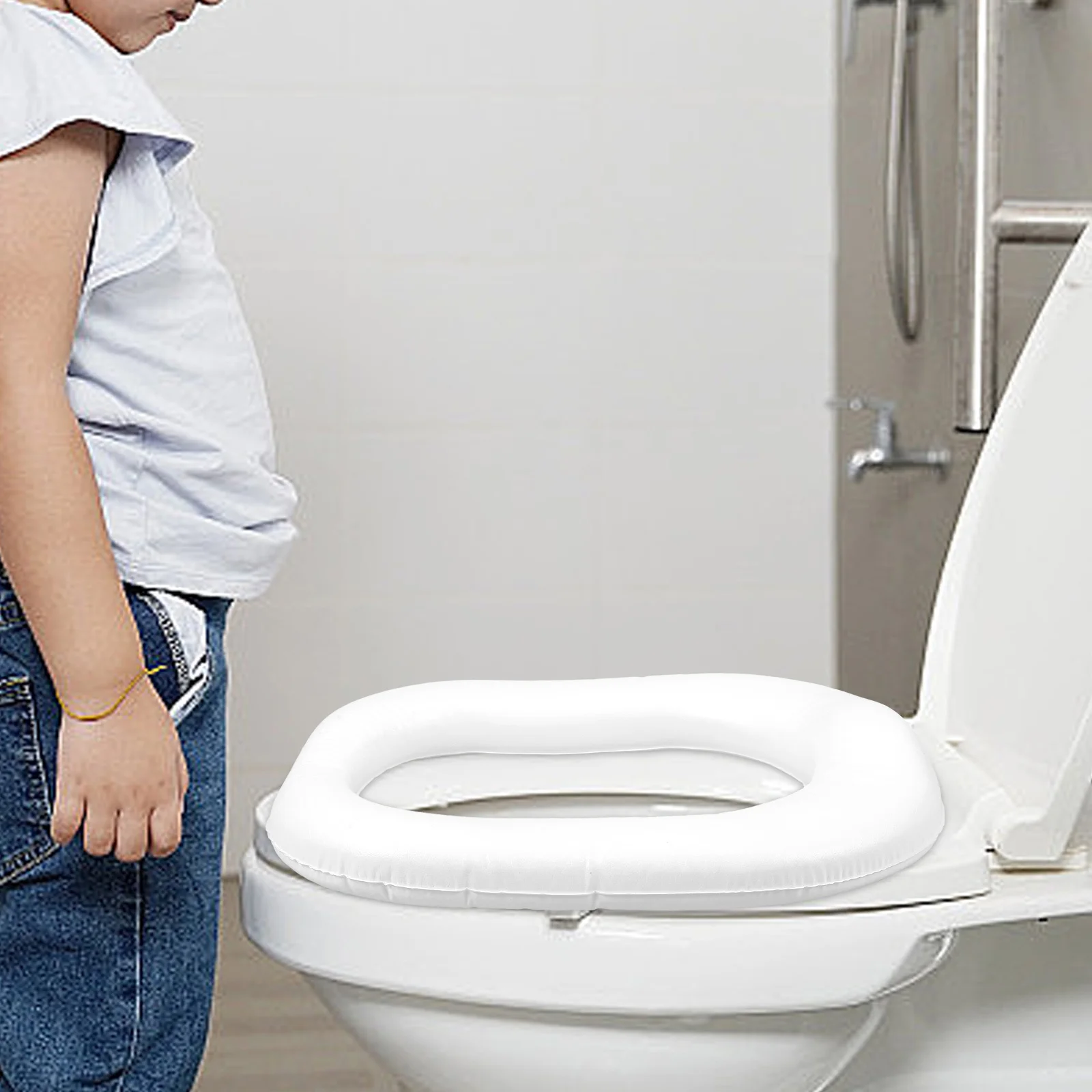 Cuscino per sedile WC in PU Morbido durevole portatile lavabile riutilizzabile Tappetino per WC per bambini Sostituzione da viaggio Comodo accessorio da bagno