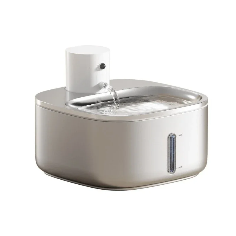 Stainless steel pet water dispenser 3.2L wireless charging model, unplugged automatic cat water dispenser