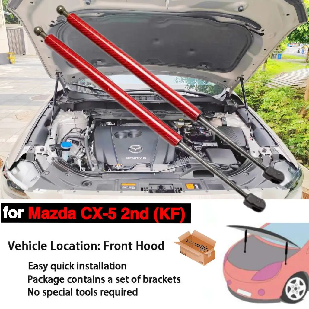 For Mazda CX-5 CX5 KF 2017-2024 Front Hood Bonnet Modify Gas Struts Shock Damper Lift Support Absorber Prop Rod Cylinders Piston