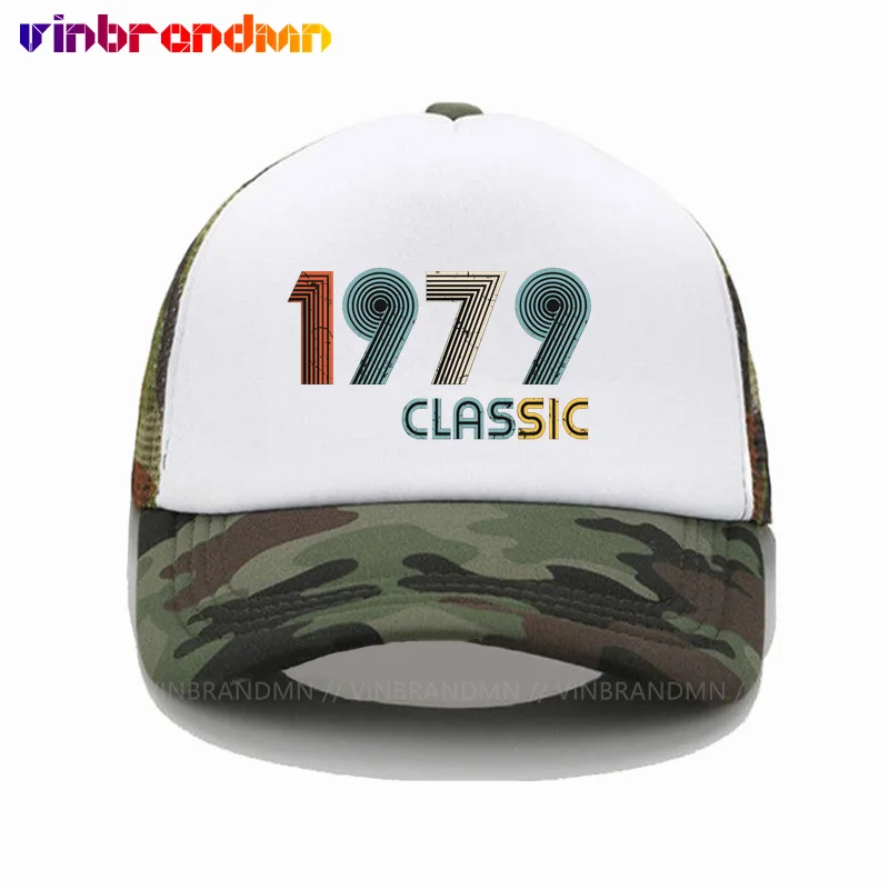 2022 Fashion Summer Baseball Cap Breathable Mesh Vintage 1979 Cap Hip Hop Trucker Cap Men Best Father\'s Day Gifts Cap