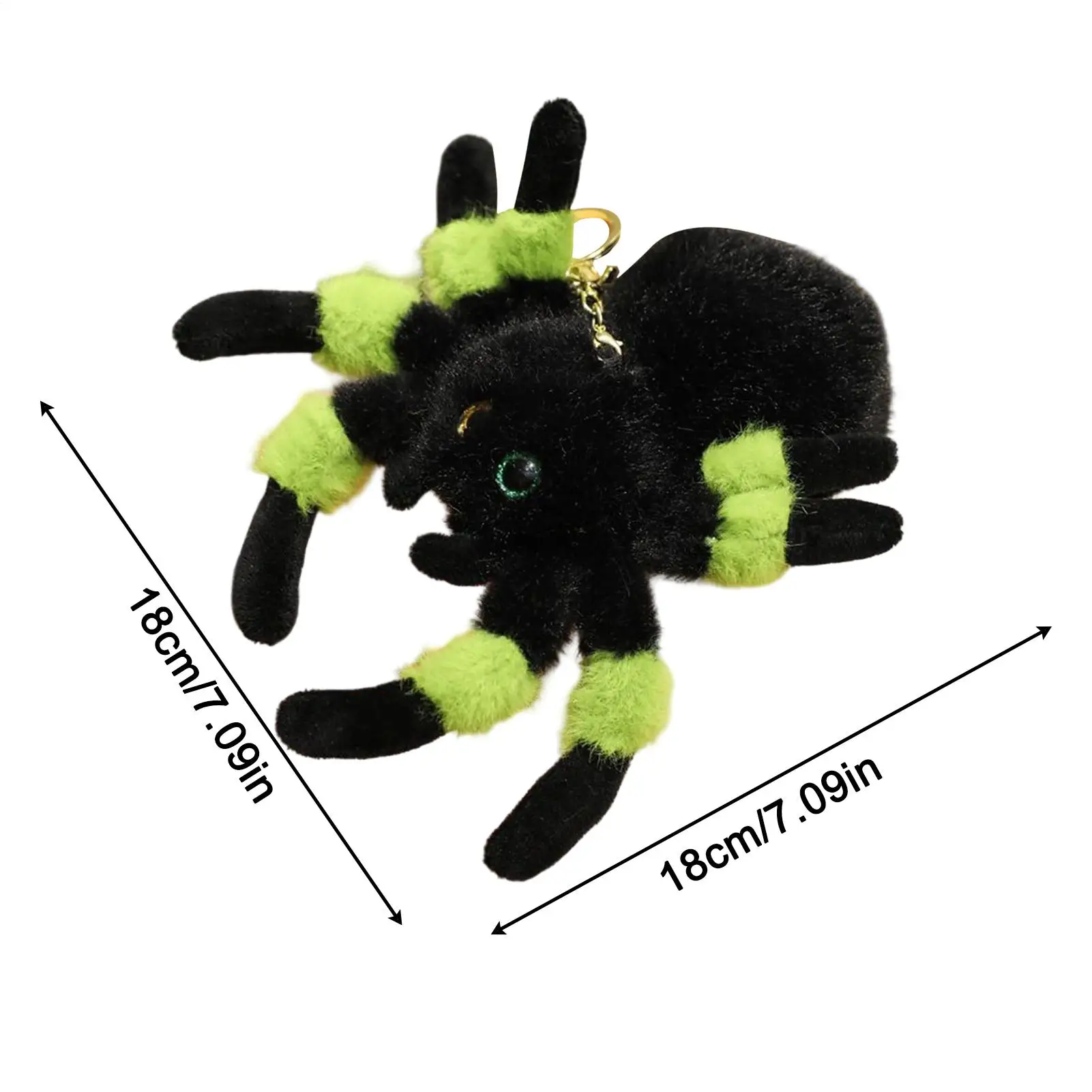 Aranha de pelúcia dos desenhos animados decoração bonito aranha chaveiro de pelúcia para meninos das mulheres dos homens crianças natal aniversário feriados bolsa viagem