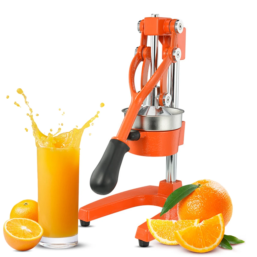 

Hand Press Juicer Machine Kitchen Cast-Iron Orange Juice Squeezer Stainless Steel Manual Citrus Press for Pom Lime Lemon Juice