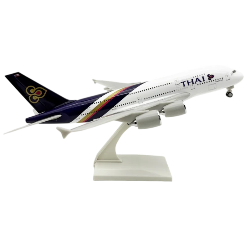 31-сантиметровая модель самолета Airbus A380 Thai Airways из смолы, безопасная, нетоксичная, ударопрочная, прочная, обучающая игрушка для детей и взрослых, авиационная тематика.