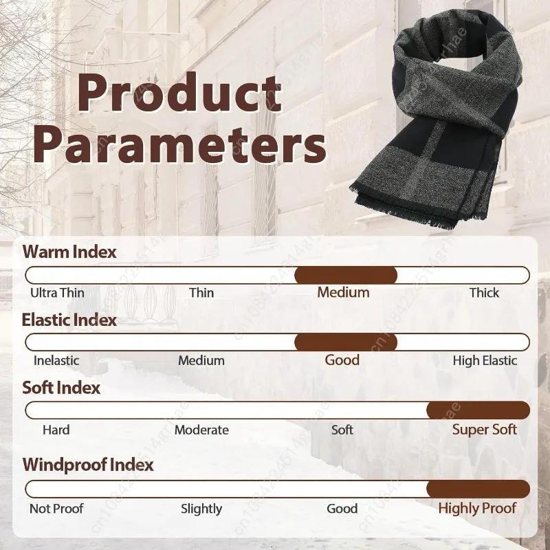 American Trends Sciarpa da uomo invernale calda lunga e morbida Sciarpa scozzese con nappe per uomo Sciarpe classiche morbide